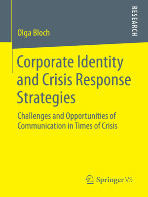 cover image of Corporate Identity and Crisis Response Strategies